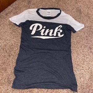grey victoria’s secret pink tshirt